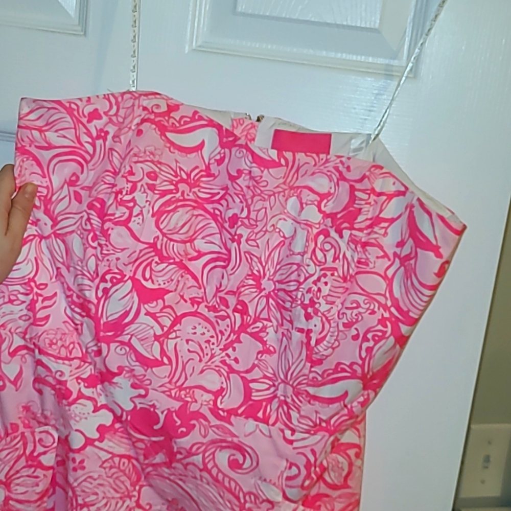Sz 14 Lilly Pulitzer Strapless Dress in Bunny Hop